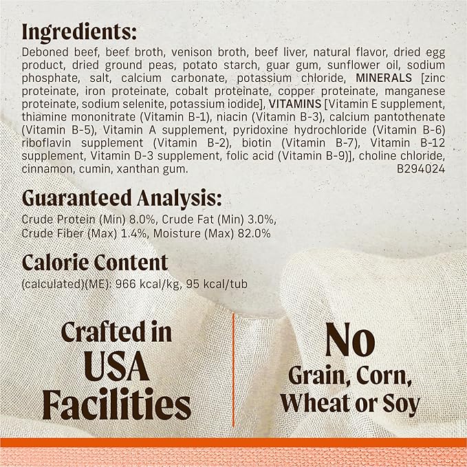 Merrick Lil’ Plates Grain-Free Wet Dog Food for Small Dogs Teeny Texas Steak Tips Recipe with Real Beef, 3.5 oz. Tub
