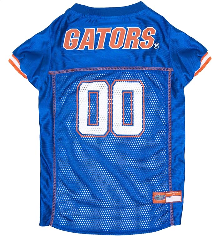 Pets First NCAA College Florida Gators Mesh Jersey for DOGS & CATS, Small.Licensed Dog Jersey with your Favorite Football/Basketball College Team