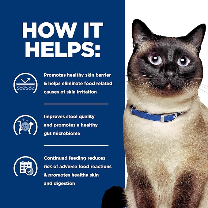 Hill's Prescription Diet z/d Skin/Food Sensitivities Wet Cat Food, Hydrolyzed Chicken, 5.5 oz. Cans, 24-Pack