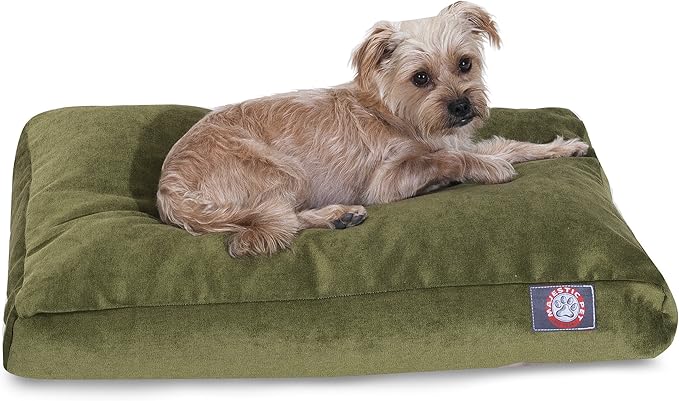 Majestic Pet Villa Rectangle Dog Bed Washable – Non Slip Comfy Pet Bed – Crate Bed with Removable Washable Cover – Kennel Bed for Sleeping, Polyester Fiber, X-Large, Fern