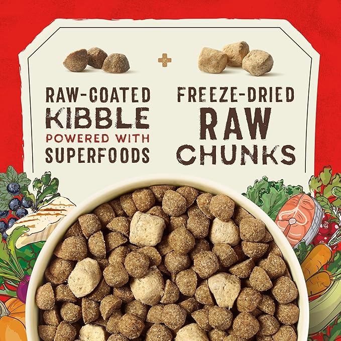 Stella & Chewy's SuperBlends Raw Blend Wholesome Grains Wild-Caught Whitefish & Salmon Recipe with Superfoods, 3.25 lb. Bag (Pack of 2)