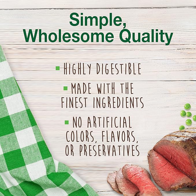 Nylabone Healthy Edibles Natural Dog Chews Long Lasting Roast Beef Flavor Treats for Dogs, Medium/Wolf, 2 Count, (Pak of 3)