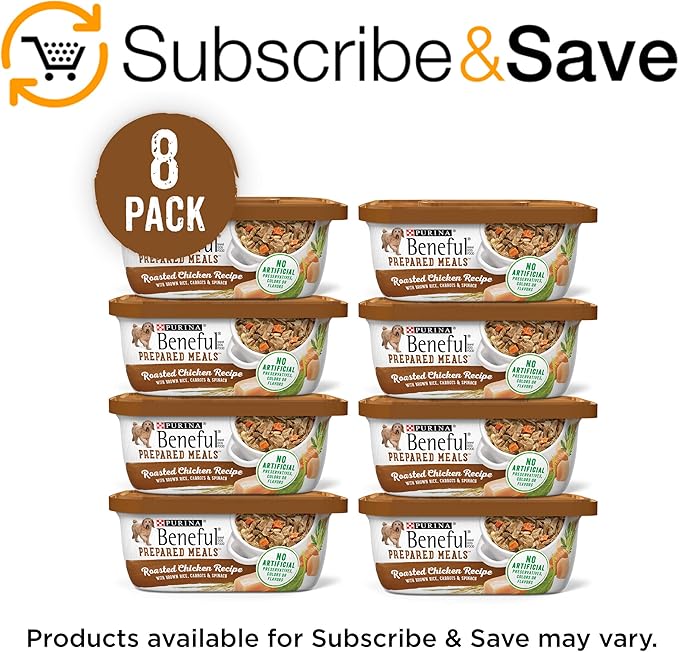 Beneful Purina Gravy Wet Dog Food, Prepared Meals Roasted Chicken Recipe - (8) 10 oz. Tubs (Pack of 2)
