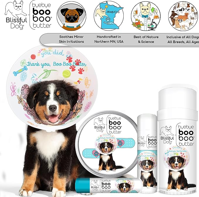 The Blissful Dog 8 oz TIN Bernese Mountain Dog Booboo Butter