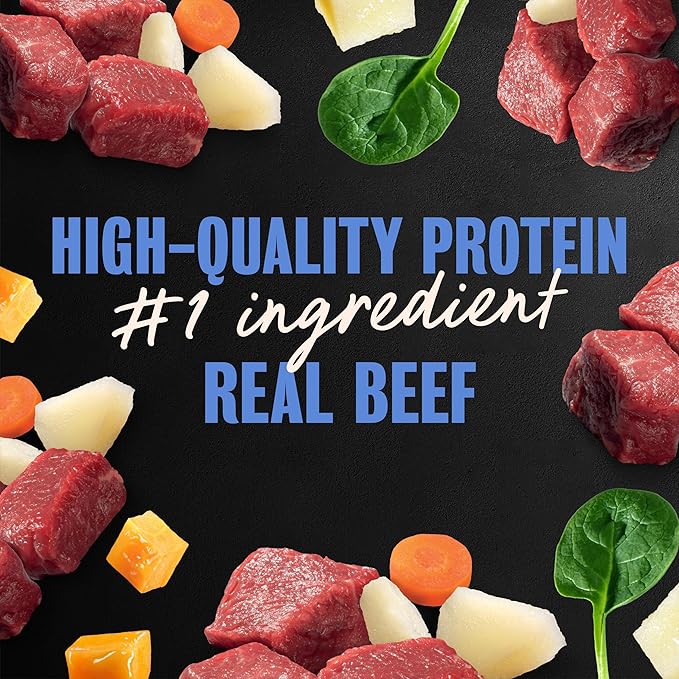 Cesar Home Delights Pot Roast Flavor with Spring Vegetables in Dinner Sauce, 3.5 oz. Easy Peel Tray, 24 Count (Pack of 1)