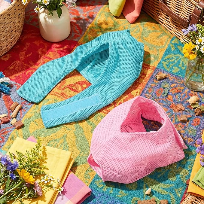 2Pcs Cat Muzzles Breathable Mesh Muzzles with Soft Mesh Covered, Cat Muzzle for Nail Trimming, Anti Bite Anti Meow Prevent from Biting