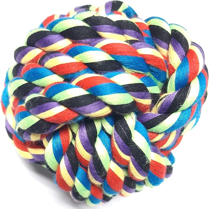 Multipet International 29002 Medium Nuts For Knots Dog Toy - Assorted Colors - Pack of 3