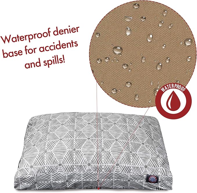 Majestic Pet Charlie Gray Large Rectangle Pet Bed