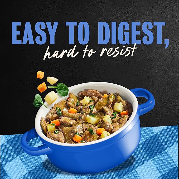 Cesar Home Delights Pot Roast Flavor with Spring Vegetables in Dinner Sauce, 3.5 oz. Easy Peel Tray, 24 Count (Pack of 1)
