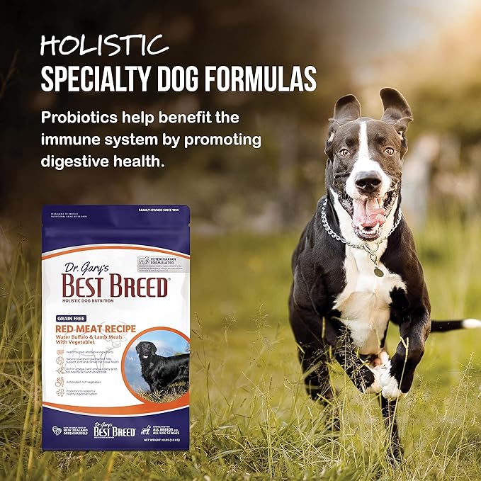 Dr. Gary's Best Breed Grain Free Red Meat Recipe Slow-Cooked in USA [Natural Dry Dog Food for All Breeds and Sizes] - 13lbs., Dark Brown