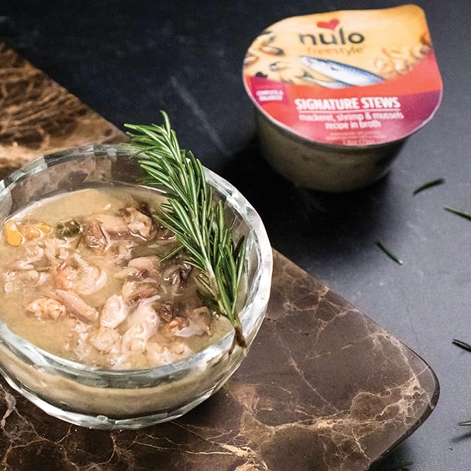 Nulo Freestyle Cat & Kitten Wet Food Signature Stew - Premium All Natural Grain-Free Food Topper With No Added Minerals or Preservatives - High Animal-Based Protein - 2.8 Ounce (Pack of 24)