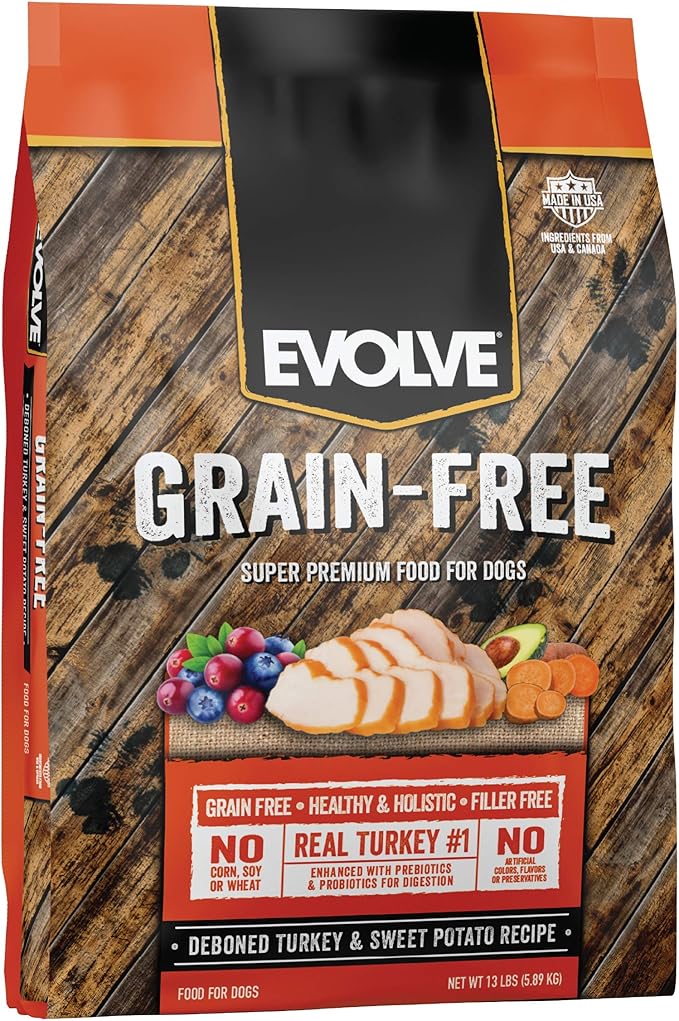 Evolve Grain Free Deboned Turkey & Sweet Potato Recipe Dog Food, 4 lb.