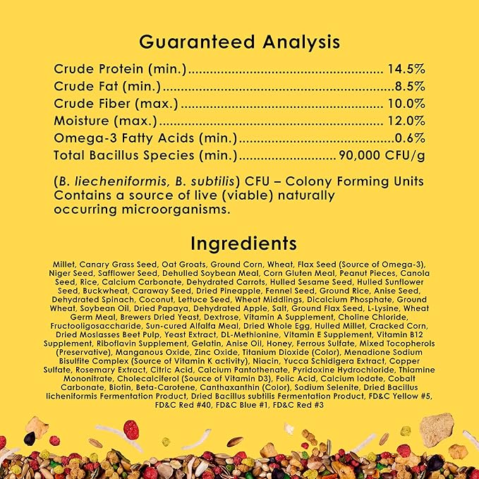 Kaytee Fiesta Parakeet Food 15 Pounds