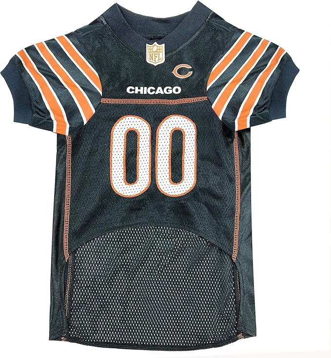 Pets First NFL Chicago Bears Dog Jersey, Size Large, Football Shirt Costume for Pet, Dog Sports T-Shirt, NFL Team Clothing for Cats, Licensed Pet Apparel Available in 7 Sizes and 32 Teams