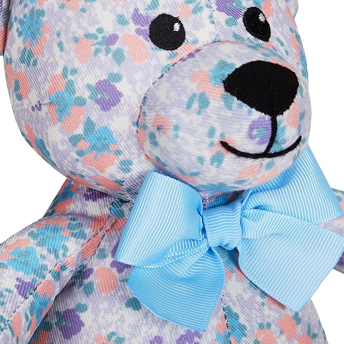 Blueberry Pet Cat & Dog Toys - 6" Bluey Stuffed Animals for Puppies, Plush Squeak Toy, Floral Lavender Happy Bear, Soft & Durable, Puppy Toys, Machine-Washable, Matching Collar Available