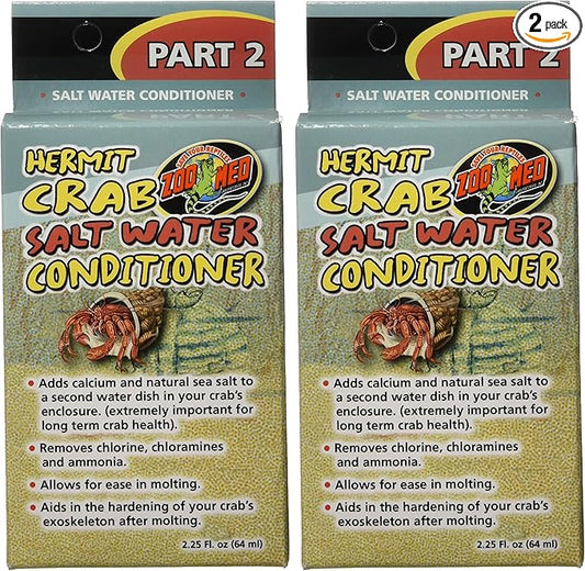 Zoo Med Hermit Crab Salt Water Conditioner (Pack of 2)