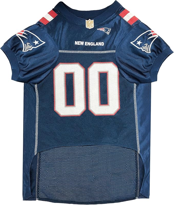 Pets First NFL New England Patriots Dog Jersey, Size X-Large, Football Shirt Costume for Pet, Dog Sports T-Shirt, NFL Team Clothing for Cats, Licensed Pet Apparel Available in 7 Sizes and 32 Teams