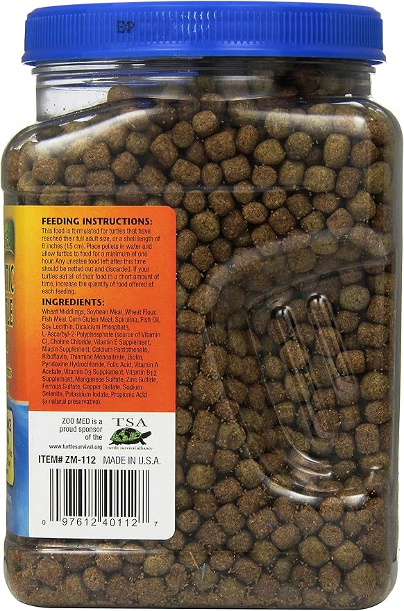 Zoo Med Natural Aquatic Turtle Food, Maintenance Formula, 24-Ounce