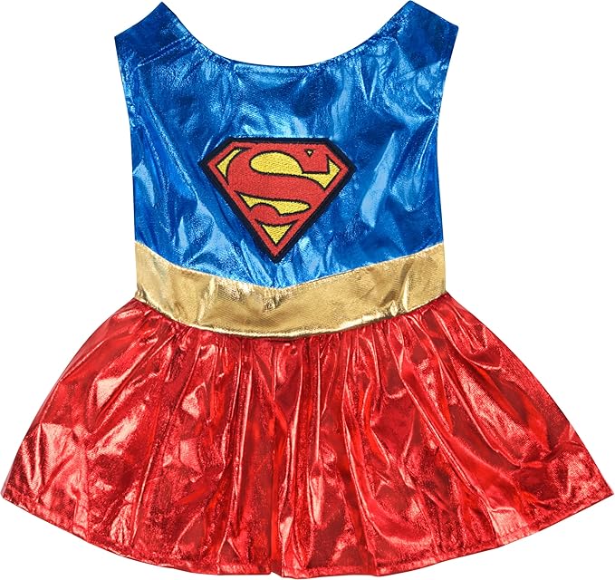 DC Comics Superheroes: Supergirl Pet Costume for For Dogs or Cats by Rubies, Large