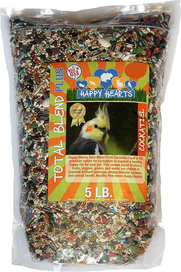 Happy Hearts Total Blend Plus Cockatiel Food (5 Pounds)