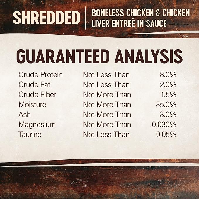 Wellness CORE Signature Selects Shredded Adult Wet Cat Food,Natural,Protein-Rich,Grain Free,2.8 Ounce (Chicken & Chicken Liver),(Pack of 24)