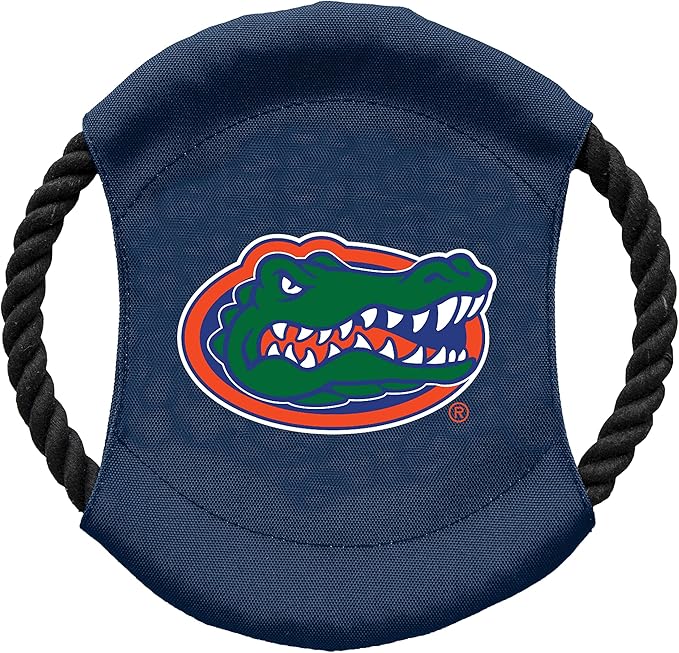 Littlearth NCAA Unisex NCAA Sock Monkey and Flying Disc Pet Toy Combo Set