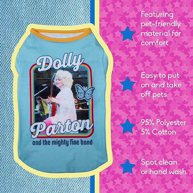 Doggy Parton Blue Dolly & The Mighty Fine Band Shirt for Pets - M (22120727)