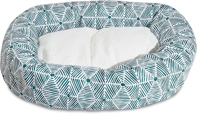 Majestic Pet 32" Charlie Emerald Sherpa Bagel Bed