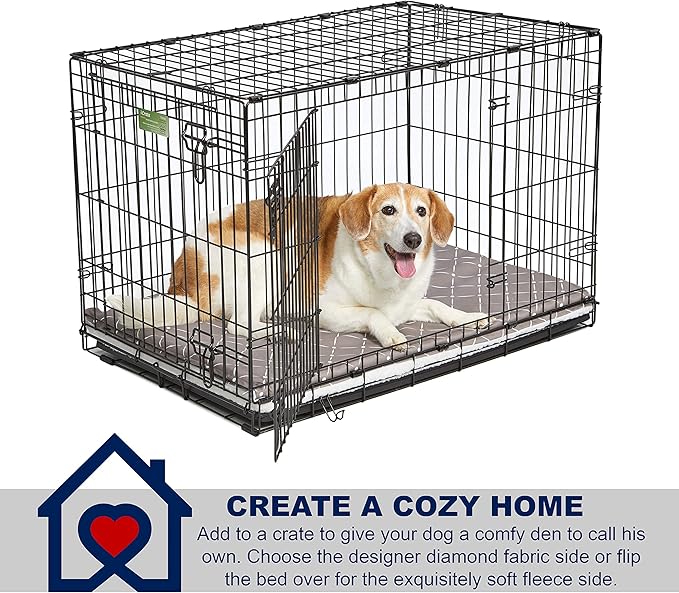 MidWest Homes for Pets Quiet Time Couture Paxton Pet Bed with Removable Pillow Cover, Mushroom, 24"