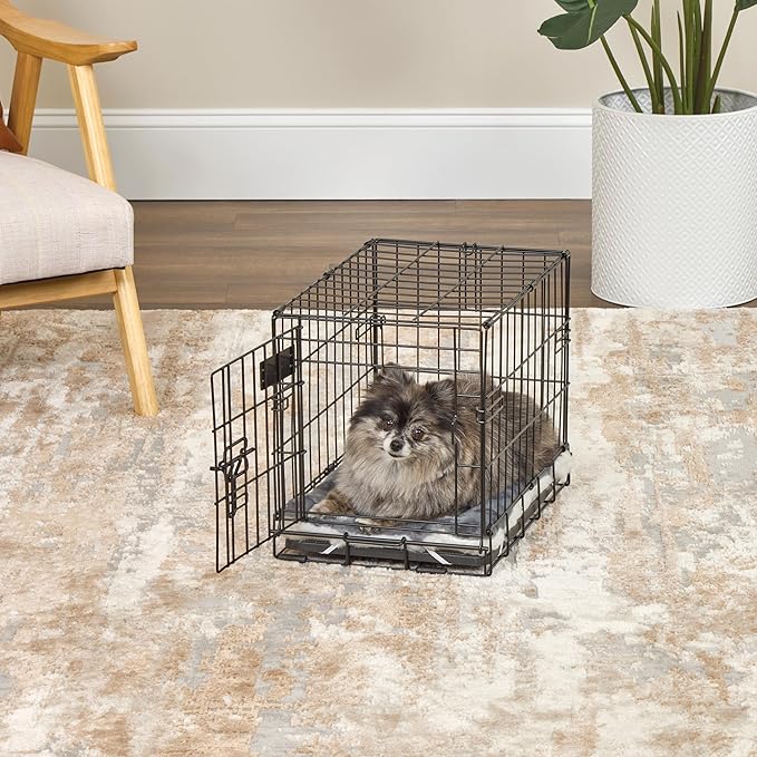 MidWest Homes For Pets Reversible Pet Bed; Machine Washable; Great for Toy Dog Breeds; Spotted Gray; 18"; 40218-FVGYS (Pack of 2)