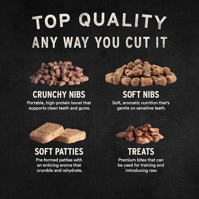 Vital Essentials Freeze Dried Cat Food, Raw Turkey Crunchy Mini Nibs | Complete Meal or Topper | 96% Turkey, Organs & Bone | Limited Ingredient, High Protein, Grain Free Dry Cat Food | 8 oz Bag