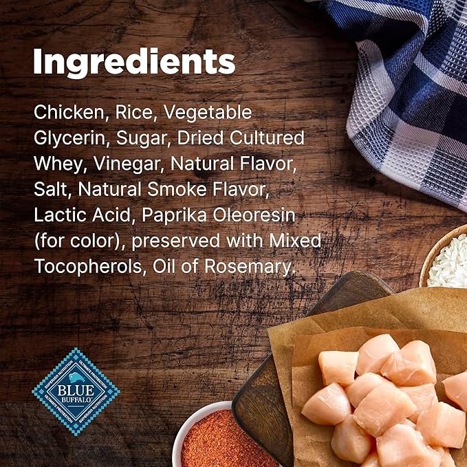 Blue Buffalo Nudges Jerky Cuts Dog Treats, Made in the USA with Natural Ingredients, Chicken, 10-oz Bag, (Pack of 6)