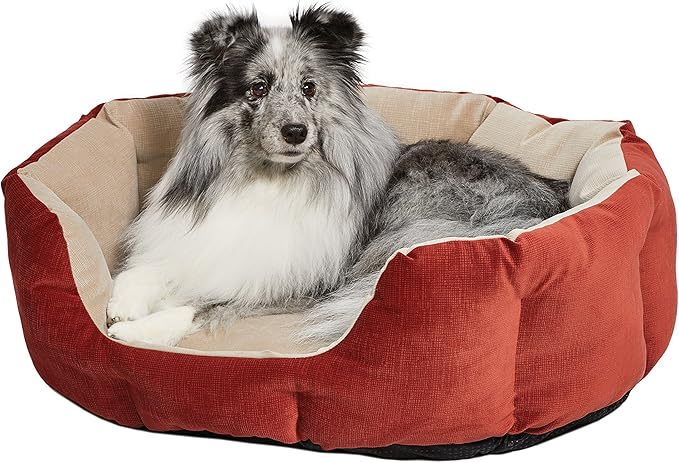 MidWest Homes for Pets QuietTime Deluxe Tulip Nesting Pet Bed, Russet/Tan, Small