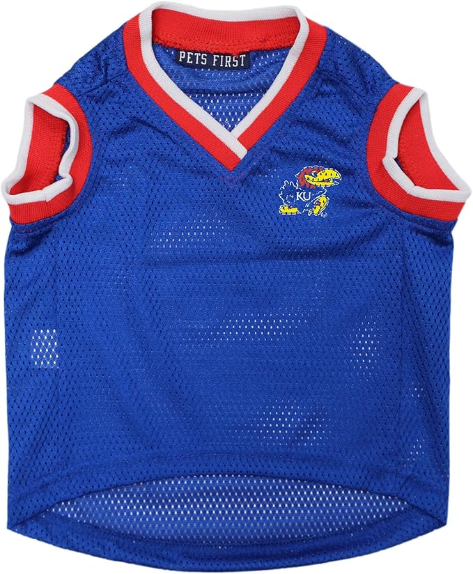 Pets First KU-4020-XL Kansas Basketball Jersey, Multicolor, One Size