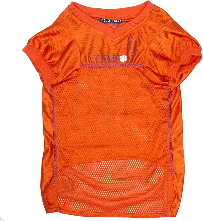 Pets First NCAA College Clemson Tigers Mesh Jersey for DOGS & CATS, XX-Large. Licensed Dog Jersey with your Favorite Football/Basketball College Team