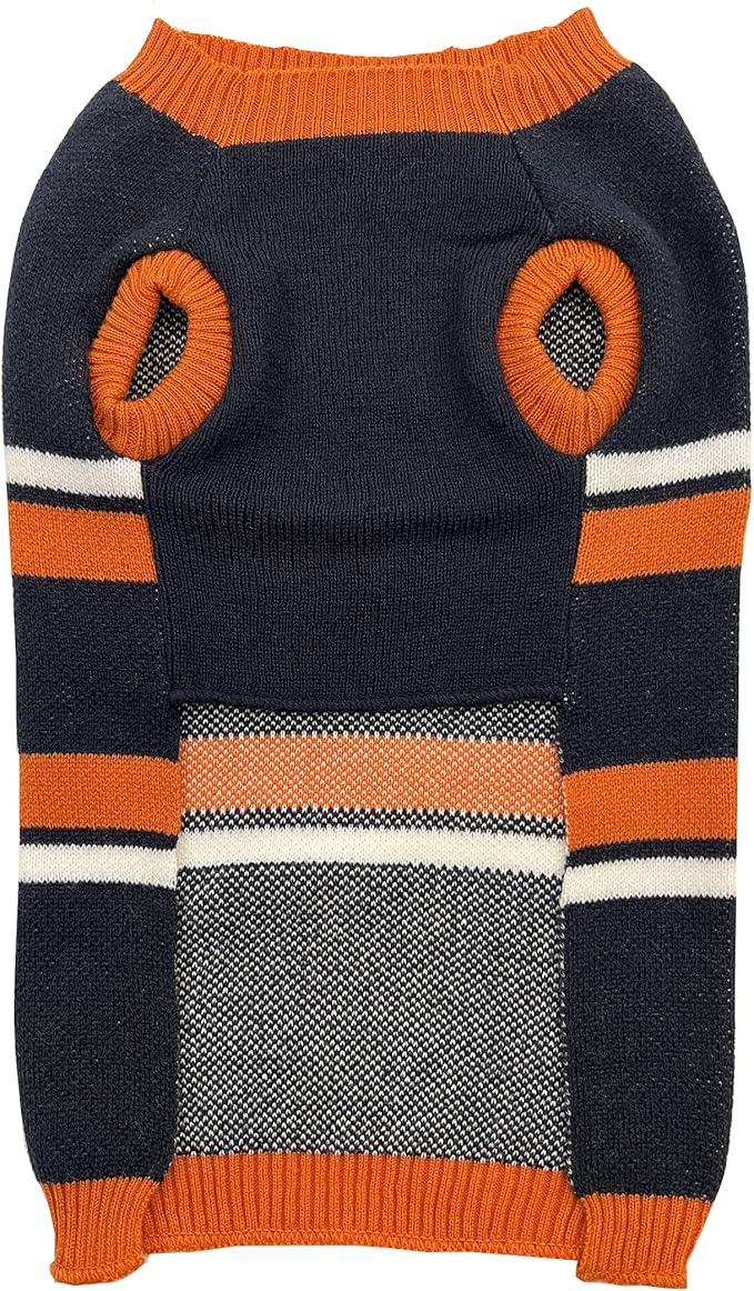 NFL Chicago Bears Dog Sweater, Size Medium. Warm and Cozy Knit Pet Sweater with NFL Team Logo, Best Puppy Sweater for Large and Small Dogs
