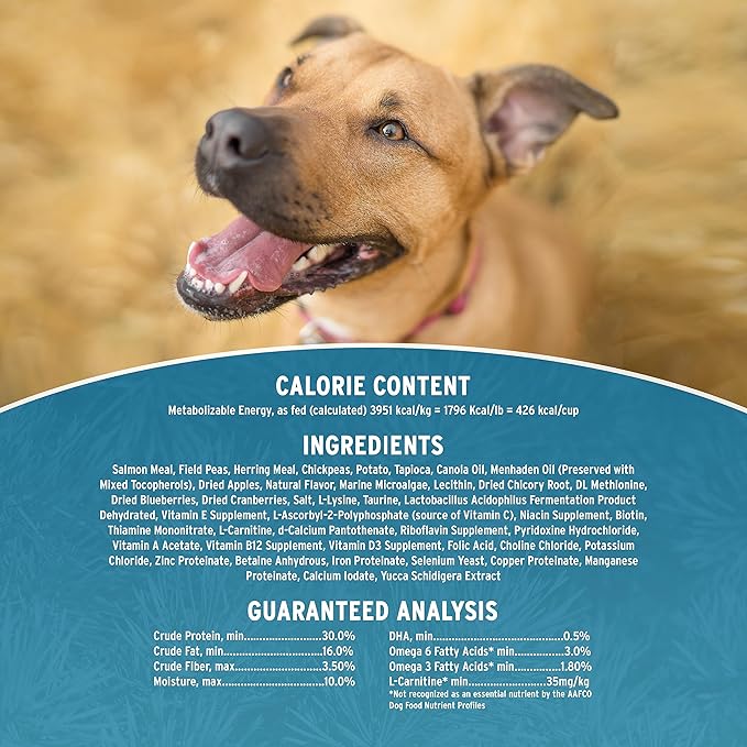 Annamaet Grain-Free Aqualuk Cold Water Fish Formula Dry Dog Food, (Salmon & Herring), 12-lb Bag