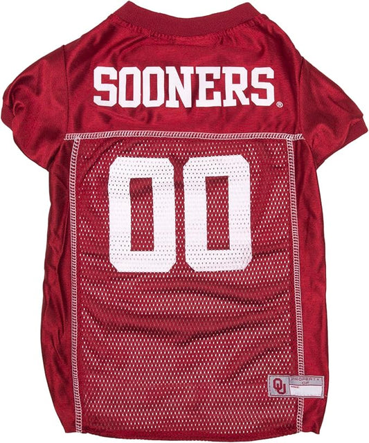 Pets First NCAA College Oklahoma Sooners Mesh Jersey for DOGS & CATS, Small.Licensed Dog Jersey with your Favorite Football/Basketball College Team