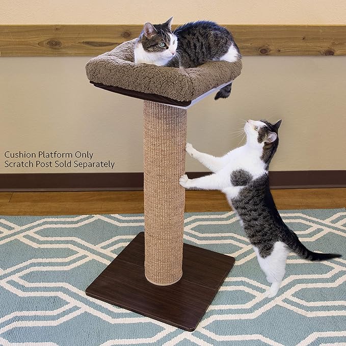 Kitty City Sisal Post Scratcher Perch Platform Attachment Accessory (Perch Platform Only)