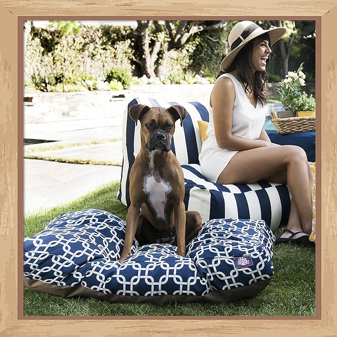 Majestic Pet Links Rectangle Dog Bed, Small, Teal