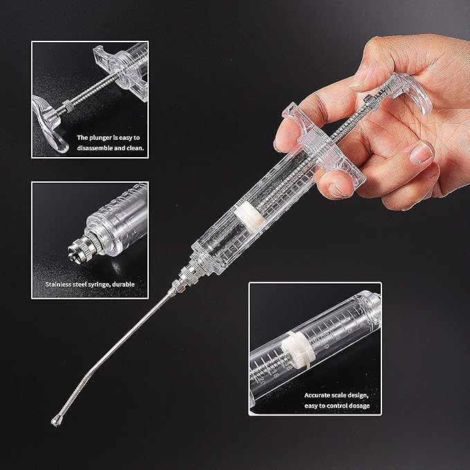 20ML Baby Bird Feeding Syringe Set Pet Syringe with 6 Pcs Curved Gavage Feeding Tubes and Bird Drinker Stainless Steel Metal Feeding Spoon for Baby Birds Parrot Small Pet