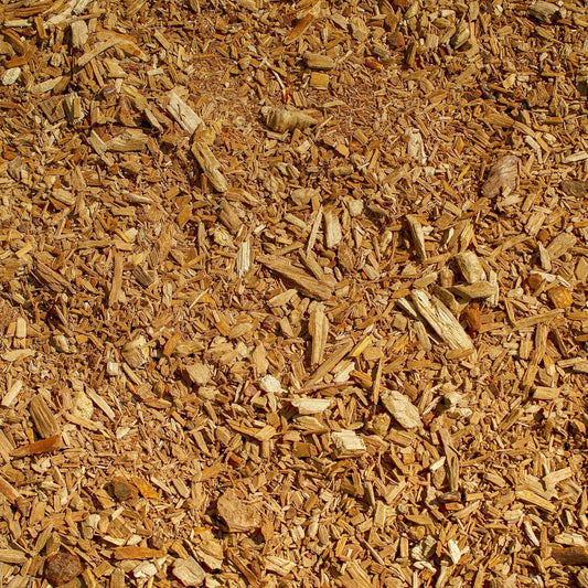 Premium Gold Wood Mulch for Landscaping, Gardens, Lawns, Potting Media, and Potted Plants (2 CF - 56 L - 59 QTS)