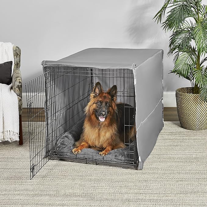 New World Pet Products Dog Crate Comfort Kit, Matching Dog Crate Cover & Dog Bed to Make Your Dog's Crate Their Home, Fits 48-Inch Long Dog Crates, Dog Crate Not Included