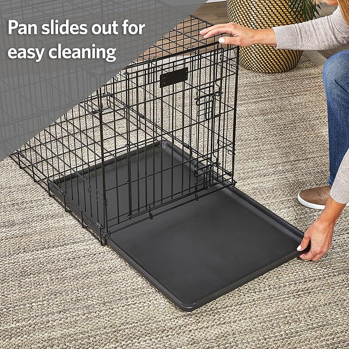 LifeStages by MidWest Homes for Pets 24-Inch Replacement Pan, Measures 23.63 x 17.72 x 1 Inches, Universal Leak-Proof Tray for Dog Crates & Multi-Purpose Use, Fits Most Standard 24" Wire Crates